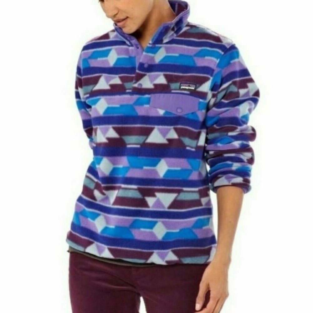 Patagonia Women's Synchilla Retool Snap-T Pullover Fleece Guatemalan Tango S - Picture 5 of 8
